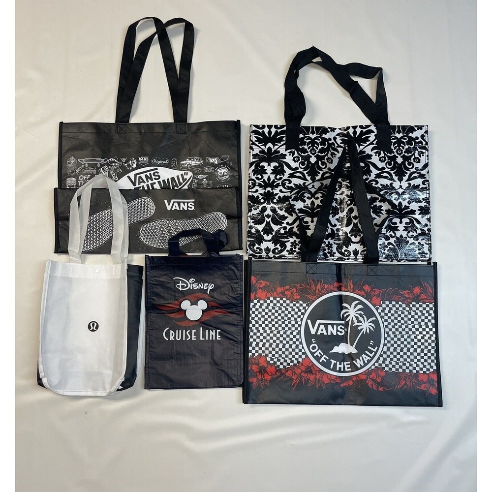 tote bag lot, Vans, lulu lemon, disney, all bags are in great condition